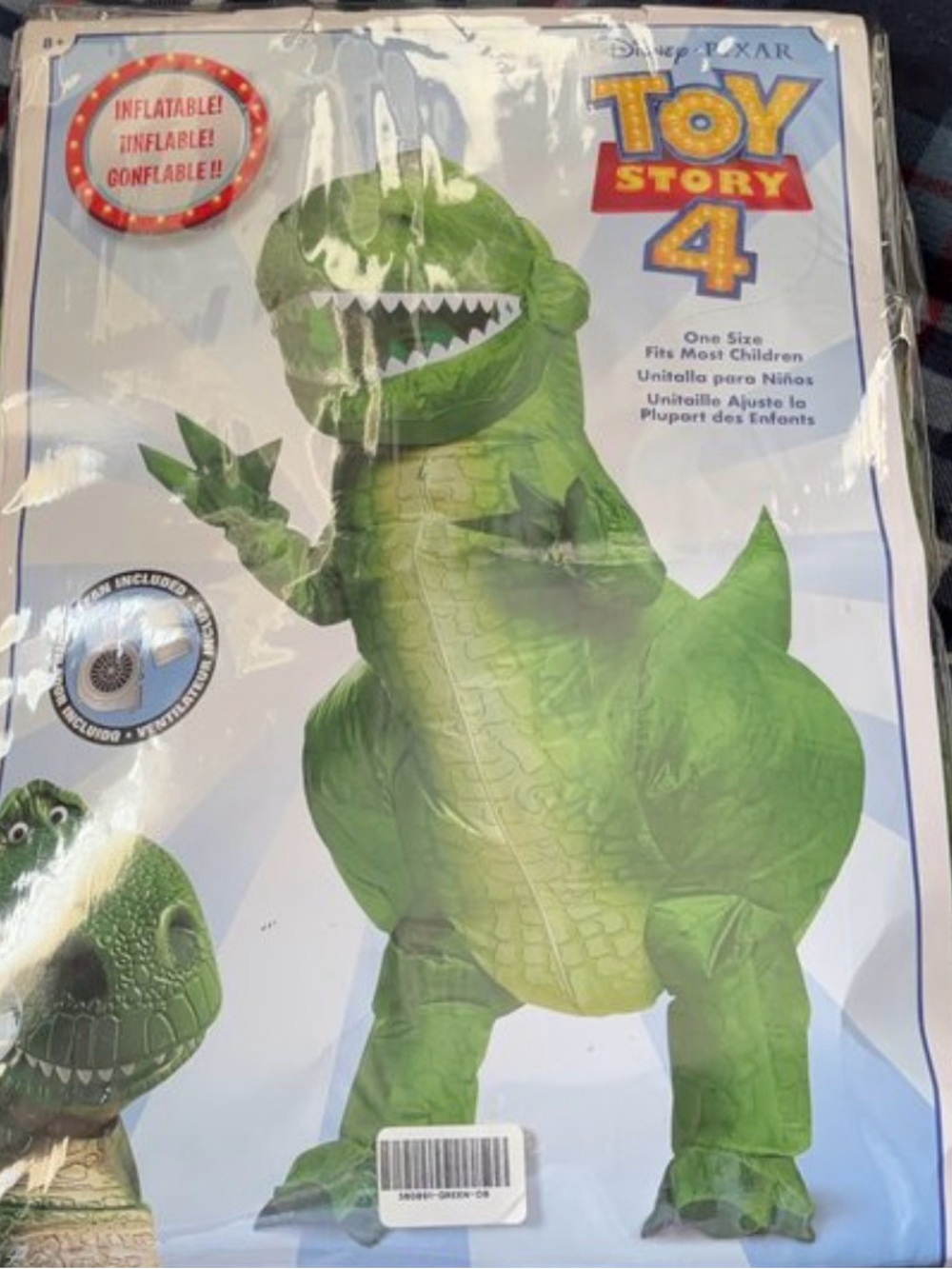 Disguise Toy Story 4 Rex Inflatable Dinosaur Costume - Green